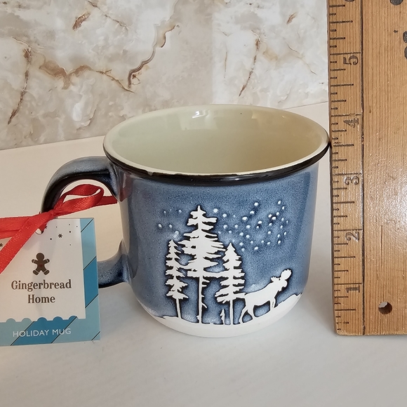 Global Design Forest Moose Holiday Coffee Mug Cup - Picture 9 of 11